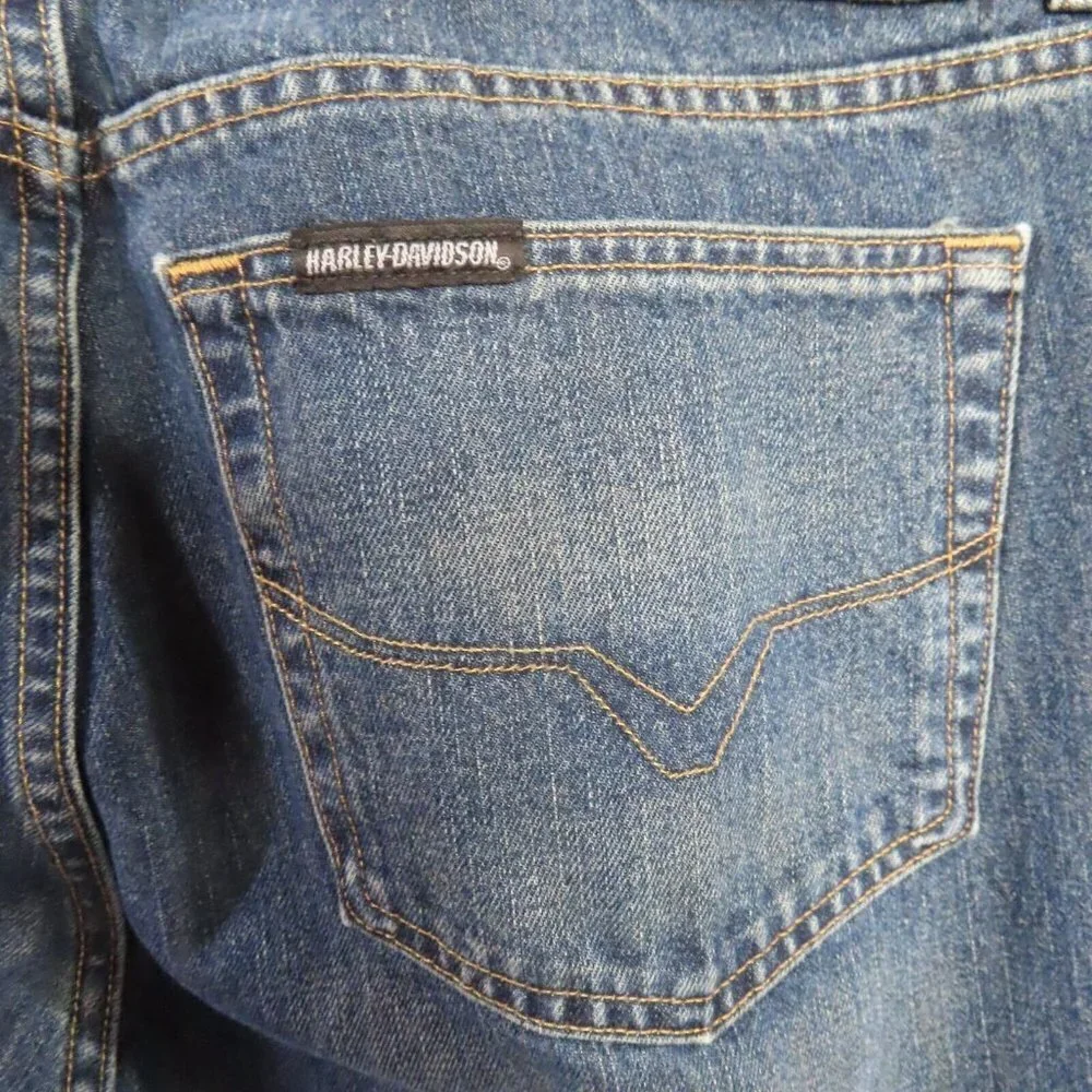 Harley-Davidson Genuine Motor Clothes Jeans Mens 38 x 30‎ Blue Relaxed Straight